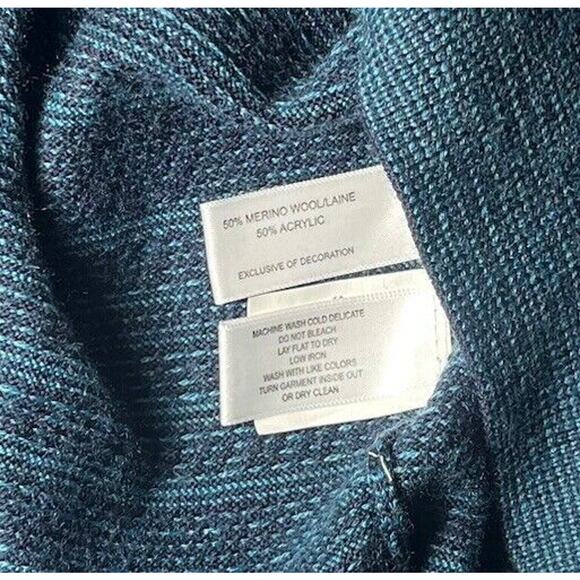 Cutter & Buck Men 2XB Merino Wool Blend Henley Sweater Blue Outdoor Golf Holiday - Picture 5 of 7